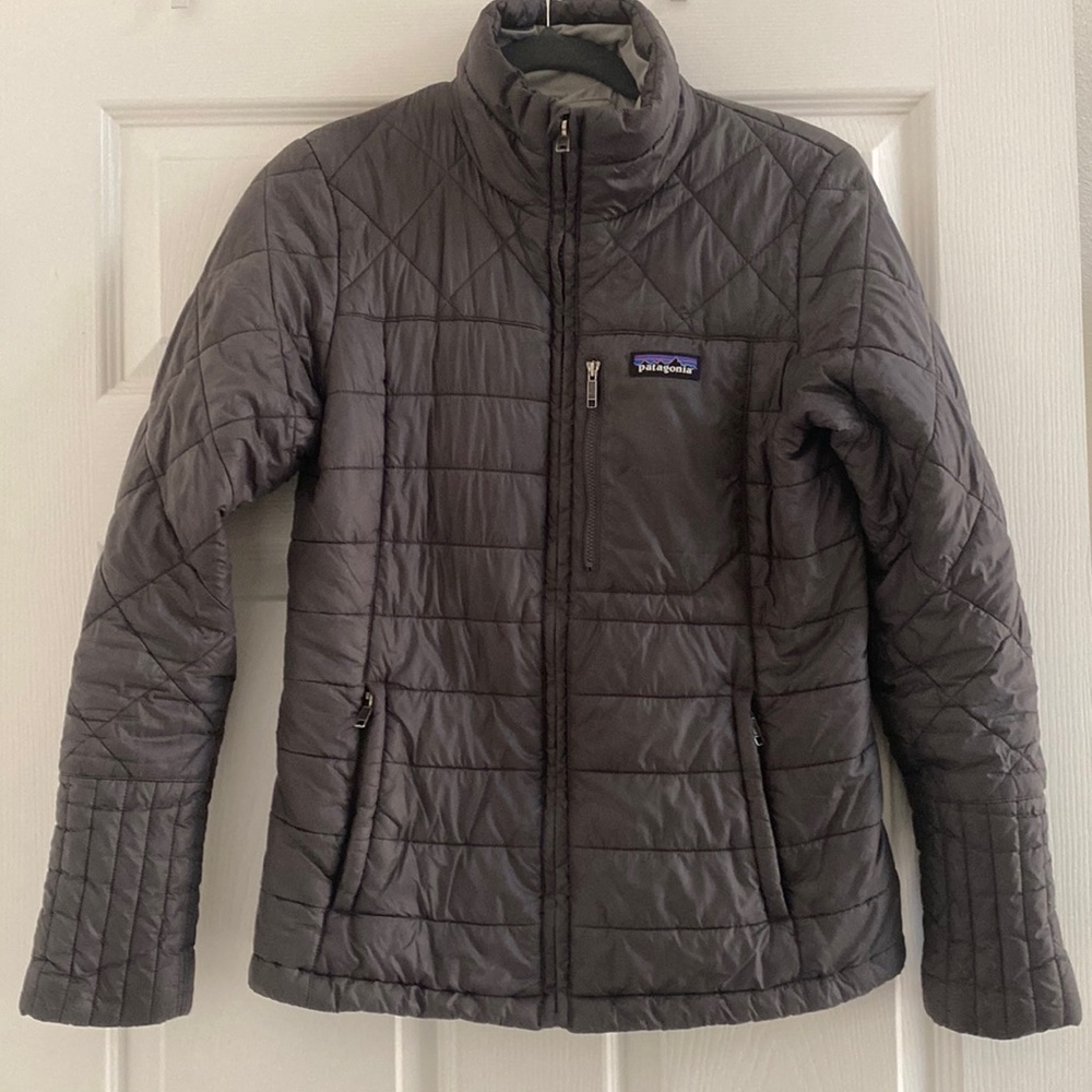 Patagonia Women’s Small Grey Radalie Quilted Zip Up Jacket Insulated